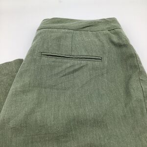 BCBG MAXAZRIA Womens Linen Blend‎ Pants Green Size XXS